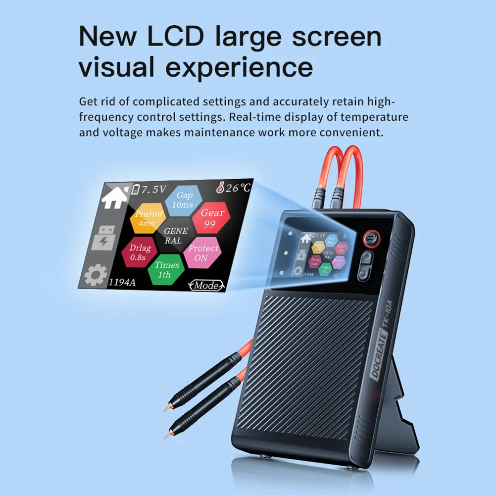 1.8-inch LCD Color Screen Spot Welding Machine 8000mAh Portable Battery Spot Welder 18650/21650 Battery Pack Welding Tool