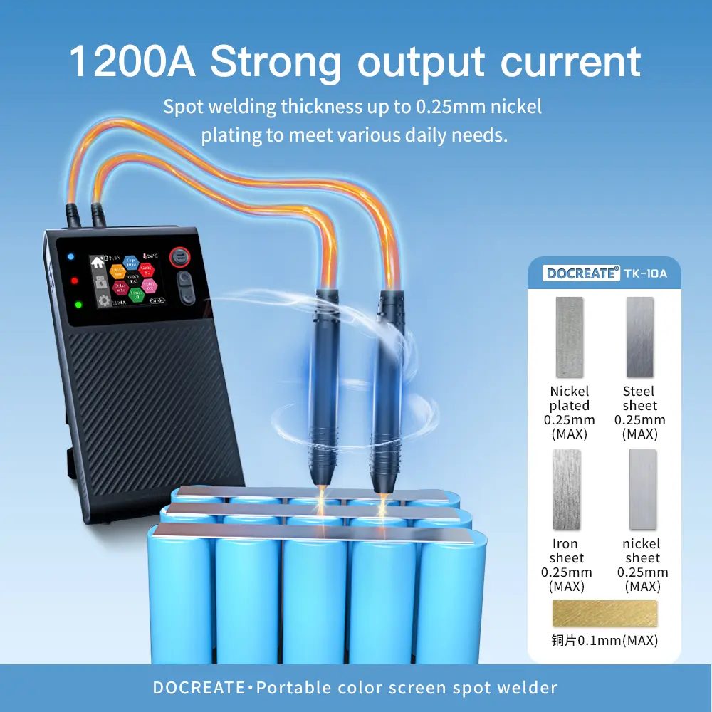 1.8-inch LCD Color Screen Spot Welding Machine 8000mAh Portable Battery Spot Welder 18650/21650 Battery Pack Welding Tool