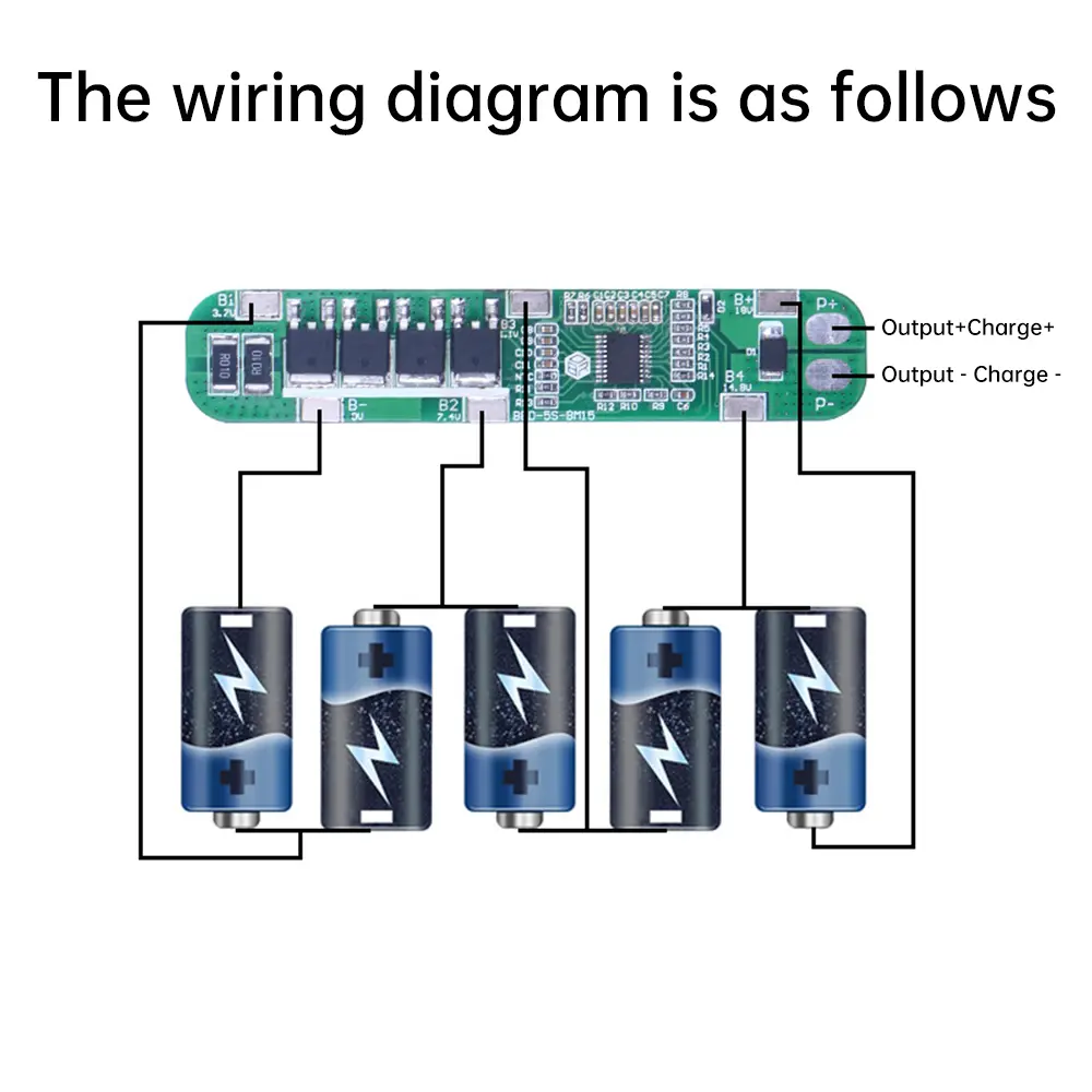 5S 18.5V 21V BMS 18650 Lithium Battery Protection Board Li-ion Charger BMS Protection PCB Board For Lipo Cell