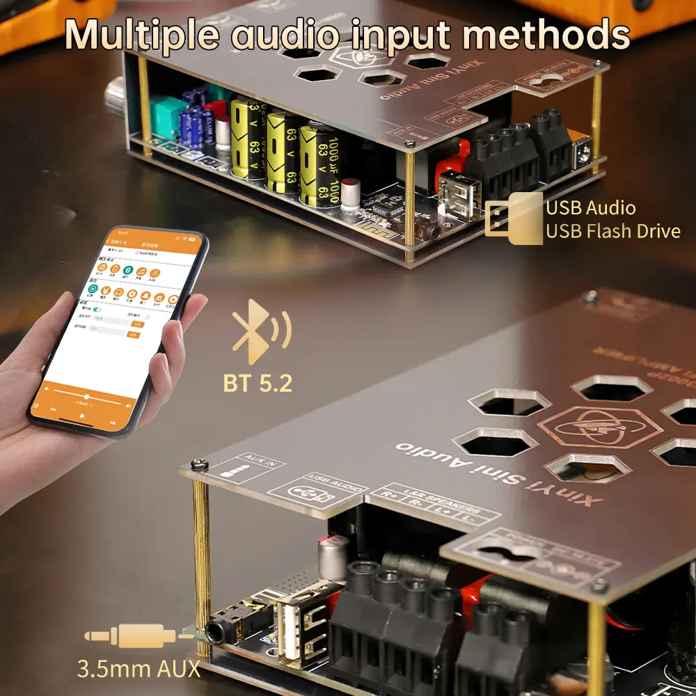 Upgraded 300W+300W Bluetooth Digital Sound Power Amplifer Board XY-T3002P TPA3255 300W*2 Stereo Low Noise HIFI Audio Amplifers