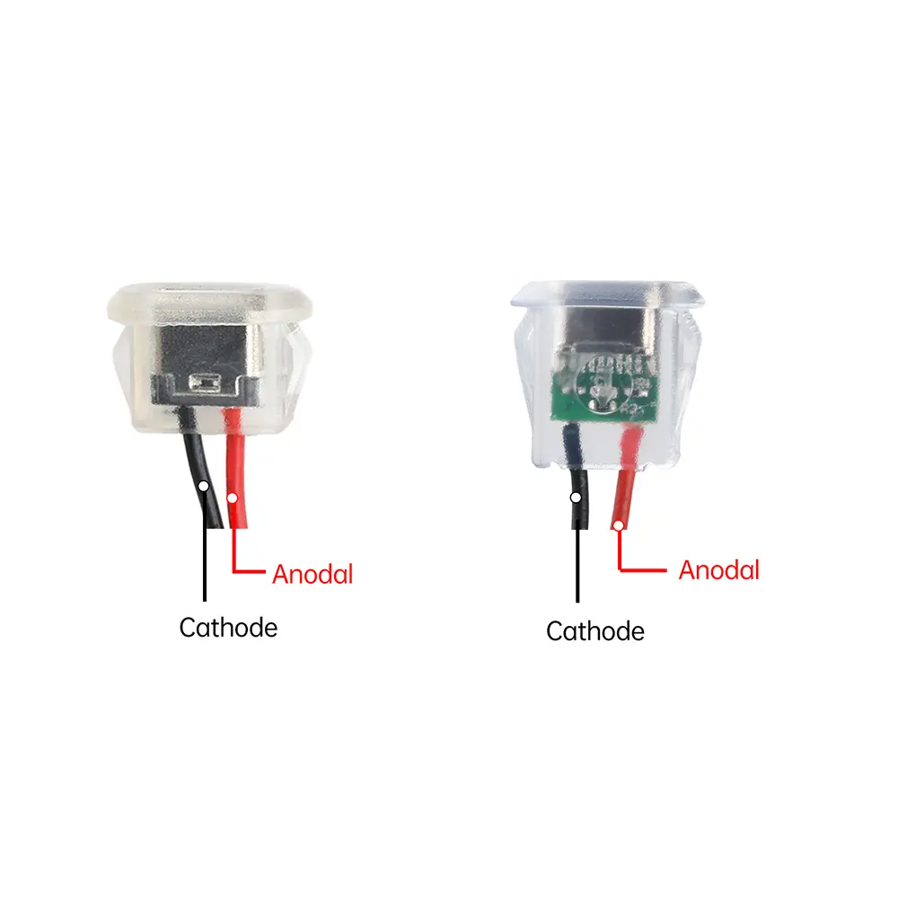 2Pin USB Type-C Input Type Charging Sockets With LED Light Plate Waterproof USB-C Power Port TYPE-C Female Connector Jack Socket