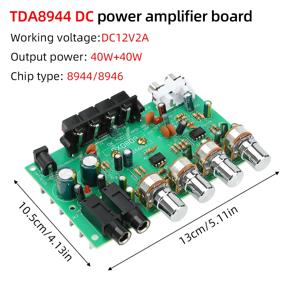 40W+40W Digital Sound Amplifier Board TDA8944/TDA8946 40W*2 2.0 Channel Audio Amplifiers AMP Module Home Theater Amplifier