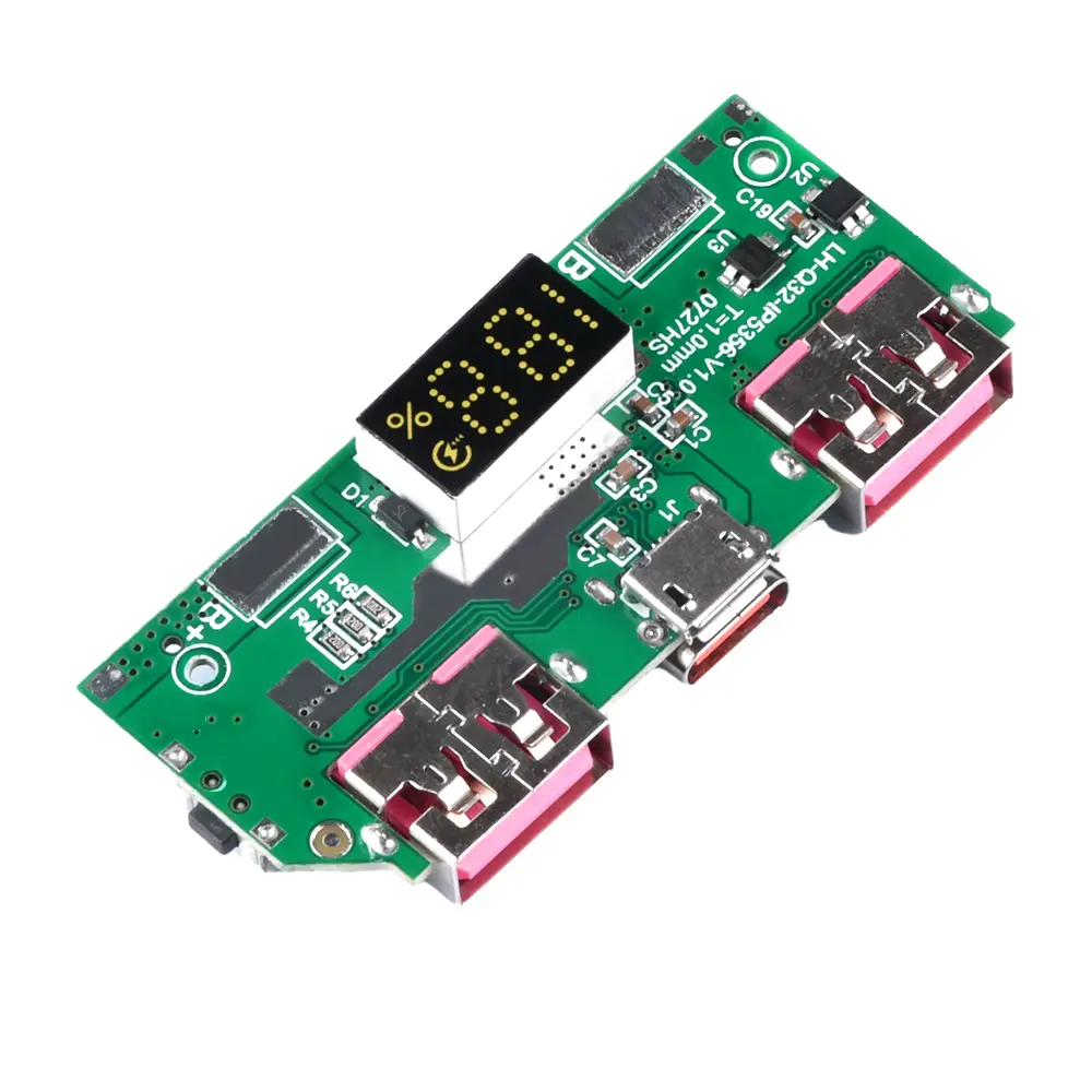 5V 3A Lithium Battery Digital Fast Charging Module IP5356 Micro USB PD3.0/PD2.0/QC3.0/QC2.0/AFC/FCP/SCP Quick Charge Board