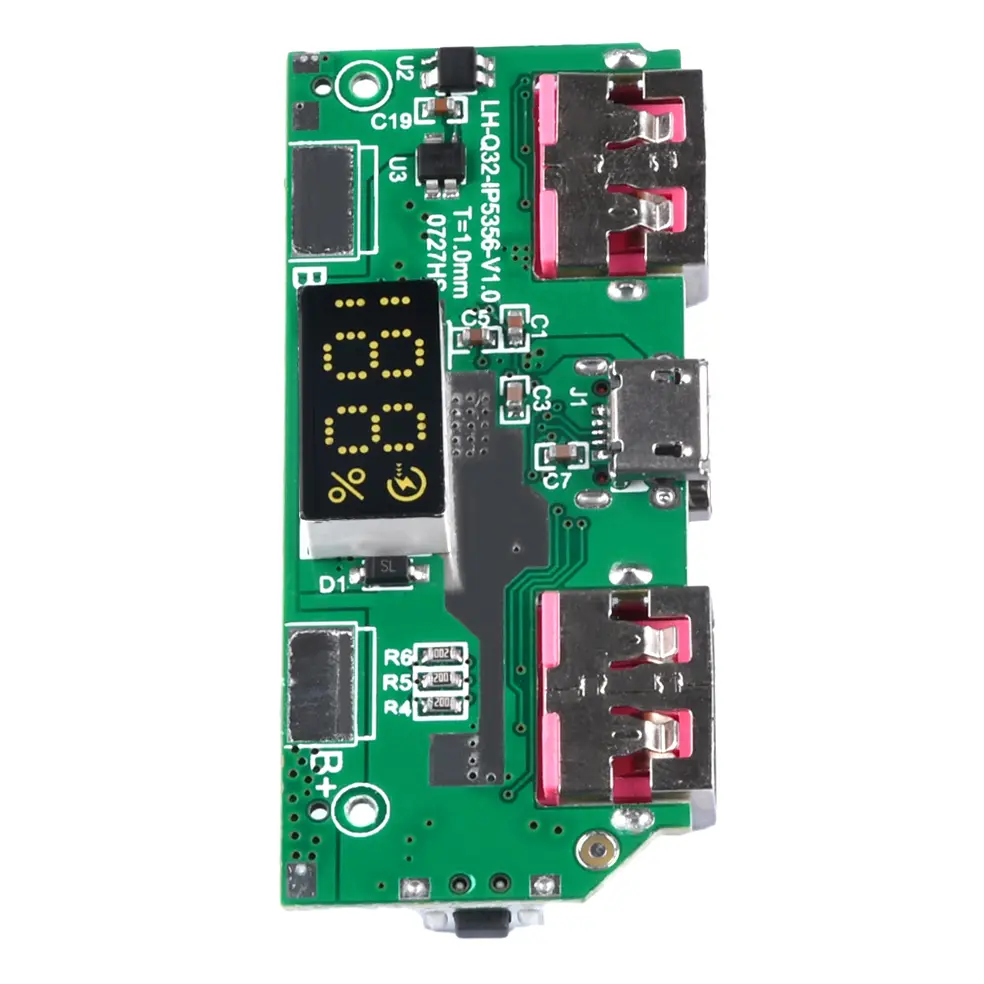 5V 3A Lithium Battery Digital Fast Charging Module IP5356 Micro USB PD3.0/PD2.0/QC3.0/QC2.0/AFC/FCP/SCP Quick Charge Board