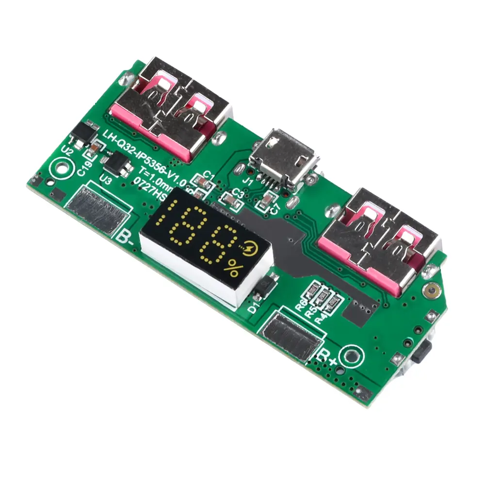 5V 3A Lithium Battery Digital Fast Charging Module IP5356 Micro USB PD3.0/PD2.0/QC3.0/QC2.0/AFC/FCP/SCP Quick Charge Board