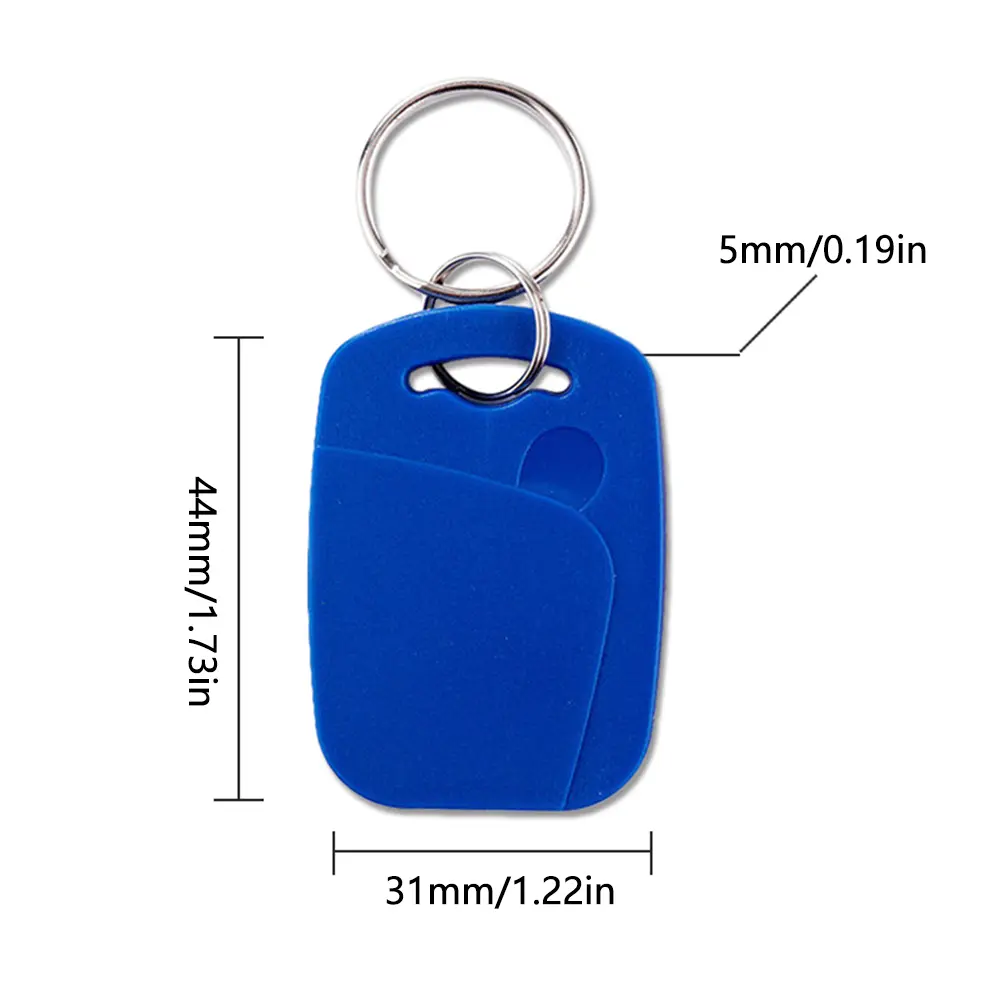 5PCS NFC Card 125KHZ+ 13.56MHZ PFID Key Tags TK4100（ID）+FM1108（IC ) Dual Chip Smart Metal Card For Access Control
