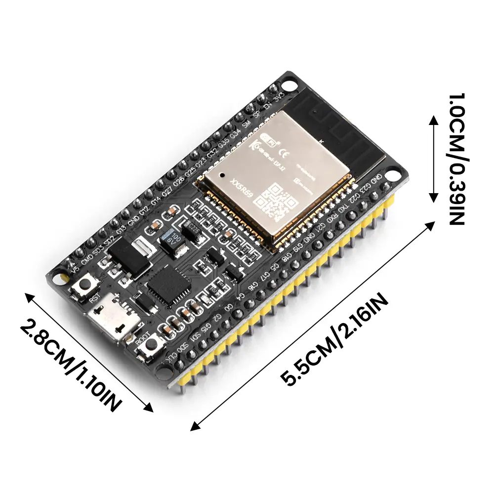 ESP32 Development Board Dual Core WiFi+Bluetooth Module Low Power Consumption WiFi NodeMCU Processor ESP-WROOM-32 CH9102 38 Pin