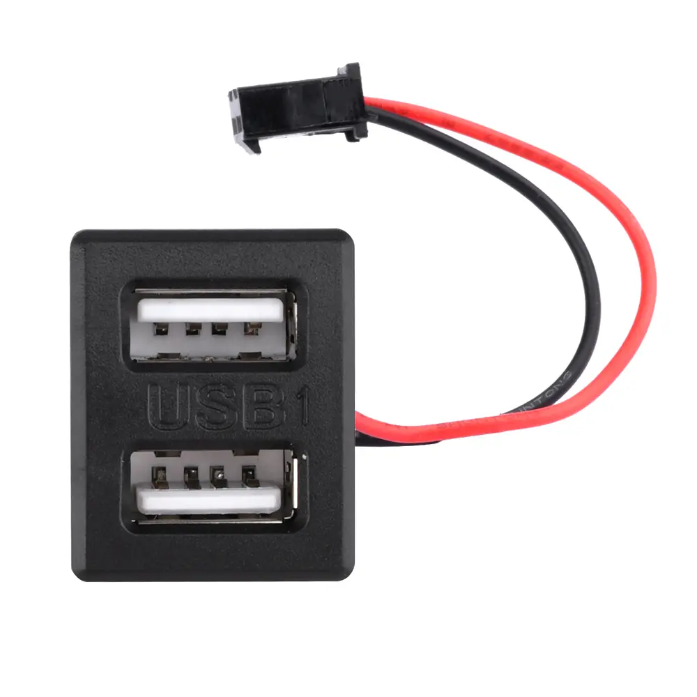 1PCS Dual USB Type-C Charging Socket With Cable Connector Double-Layer Female Base Power Supply Plug For LED Light Fan Phone