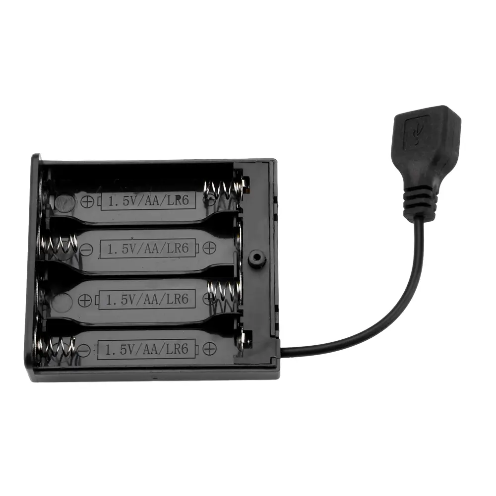 3/4 Slots AA Battery Cases 3/4PCS 6V 4.5V Battery Holder Battery Storage Boxes DIY Power Bank Shell Mobile Power Supply Housing