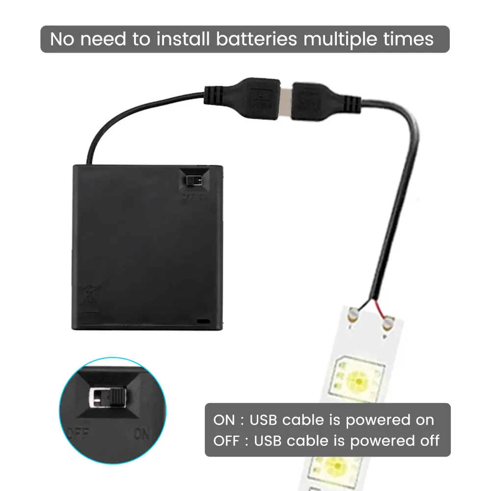 3/4 Slots AA Battery Cases 3/4PCS 6V 4.5V Battery Holder Battery Storage Boxes DIY Power Bank Shell Mobile Power Supply Housing
