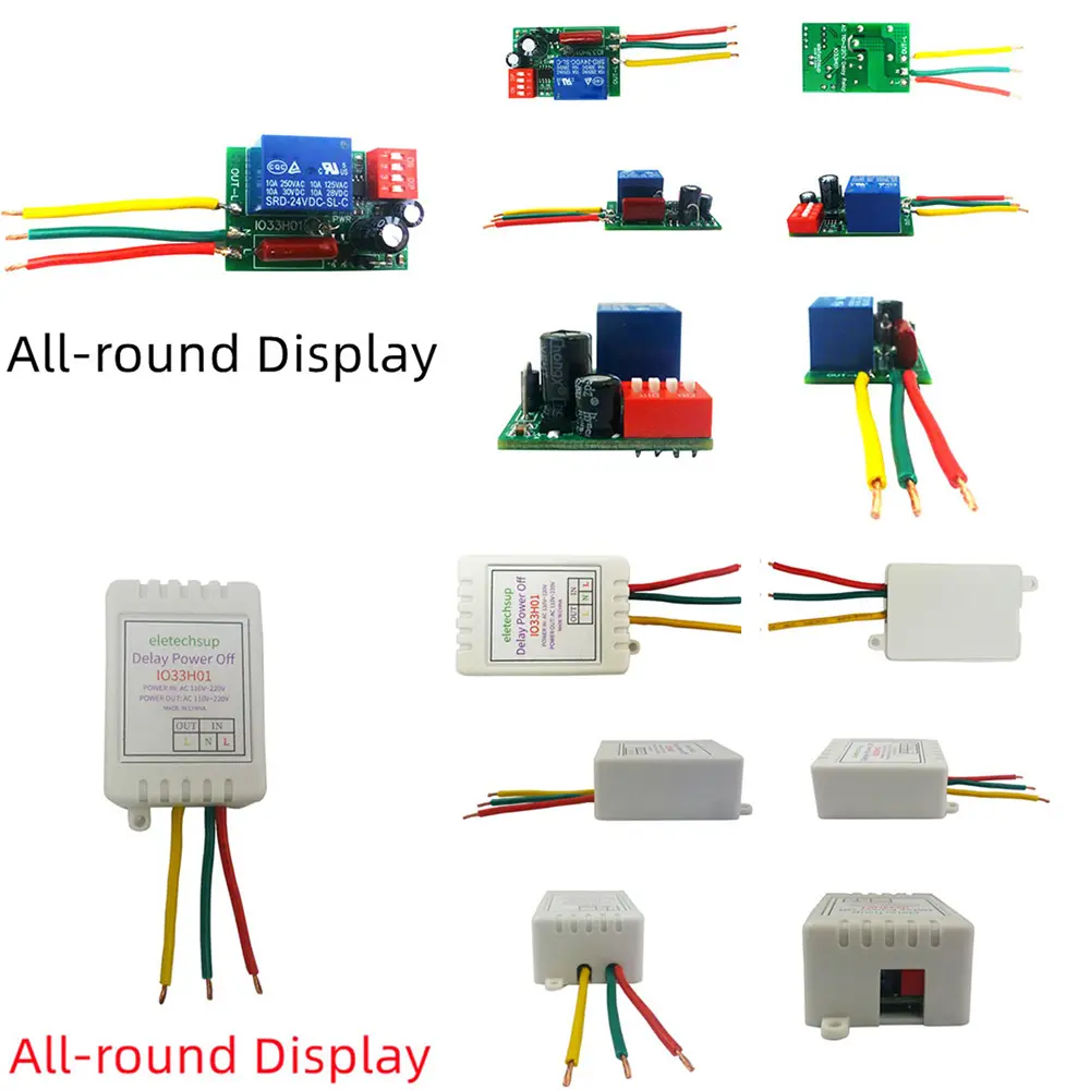 Adjustable Disconnect Delay Controller 1-480Min Timer AC 110V 220V Power-ON Delay OFF Relay Switch AC 220V 7A Voltage Output