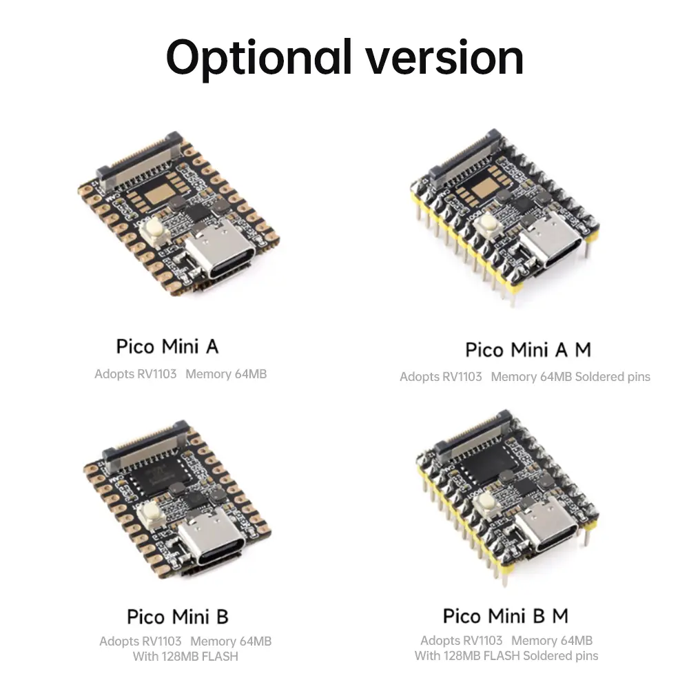 Luckfox Pico Mini Linux RV1103 AI Board ARM Cortex A7 64MB 64MB+128MB Flash Type-C Artificial Intelligence Development Board