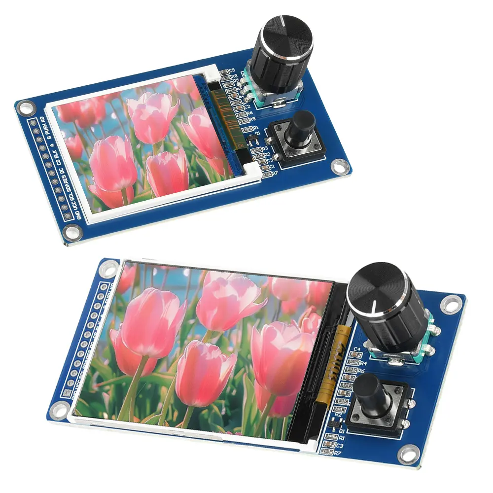 1.8/2.4 Inch TFT Display Screen With EC11 Rotary Encoder Combination Module SPI Interface LCD Display Screen for Arduino