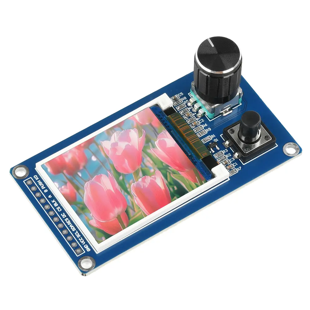 1.8/2.4 Inch TFT Display Screen With EC11 Rotary Encoder Combination Module SPI Interface LCD Display Screen for Arduino
