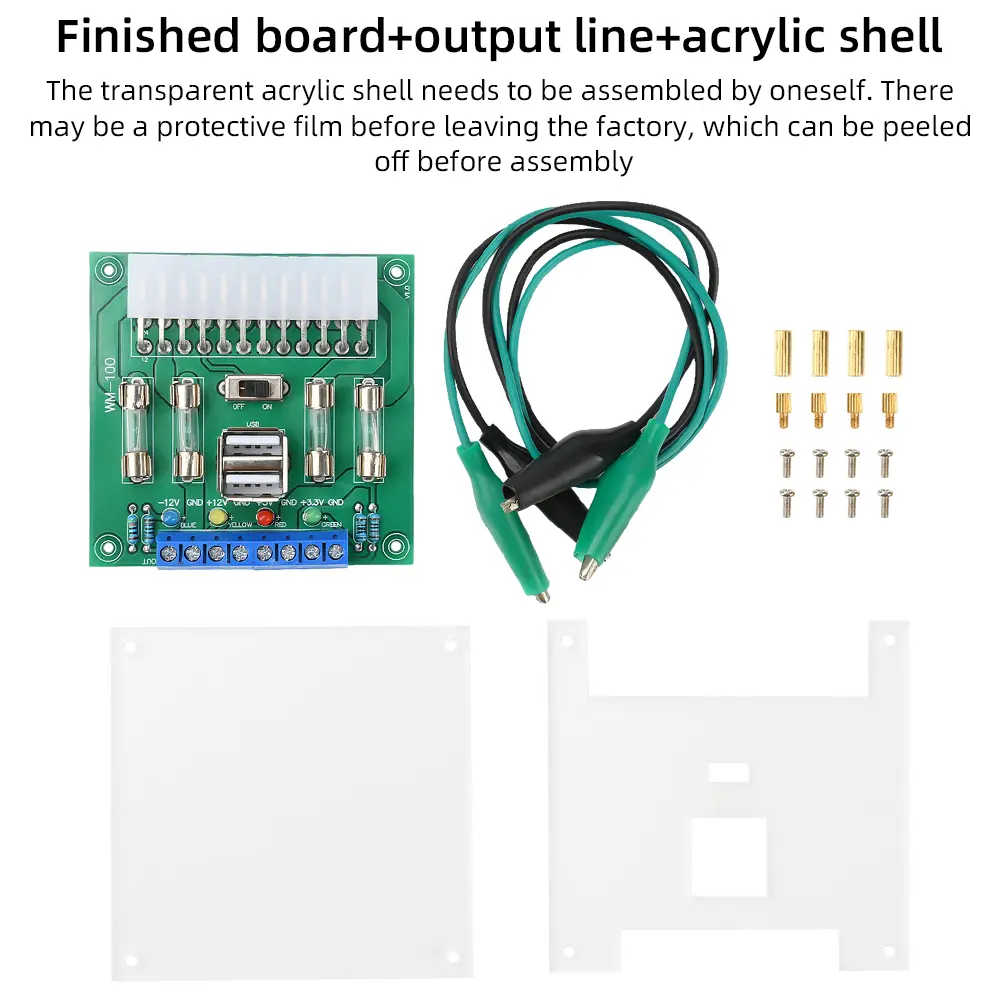 20/24Pin ATX Desktop PC Chassis Power ATX Transfer to Adapter Board Power Supply Circuit Outlet Module  3.3V5V12V
