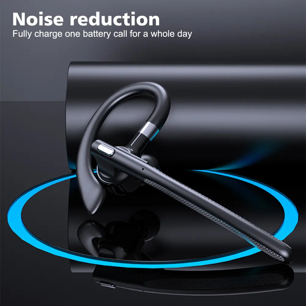Wireless Bluetooth 5.4 Headset Dual-Mic CVC8.0 Noise Cancelling Handsfree Business Earbuds Hanging Ear Style Earphone Headphone