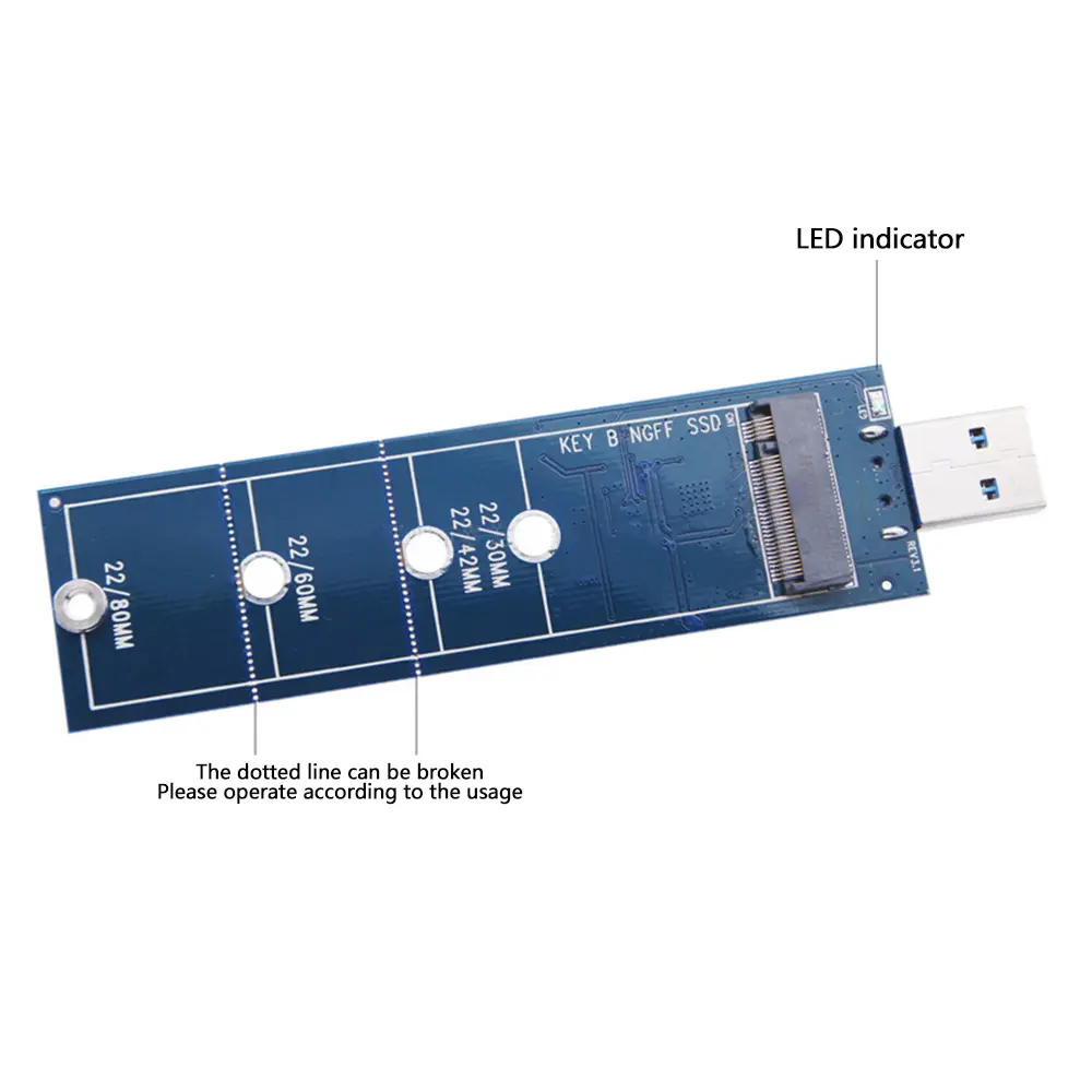 USB 3.0 to M.2 NGFF SSD Hard Driver Adapter Card 5Gbps Data Transfer SSD M.2 Converter key B B+M Type-A NGFF Adapter