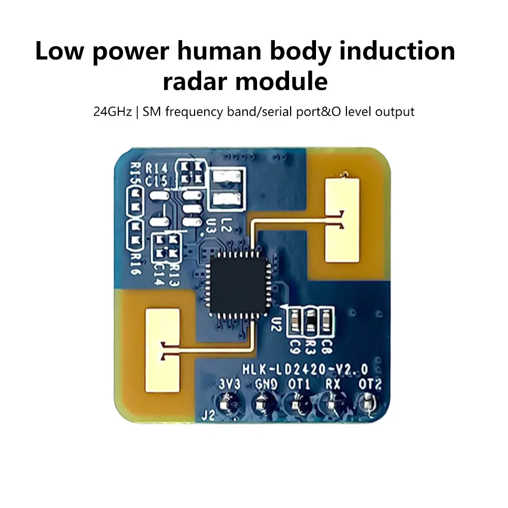 HLK-LD24120 24G Human Presence Radar Sensor High Sensitivity Micro Motion Smart Sensor Non-contact Heartbeat Detection Module