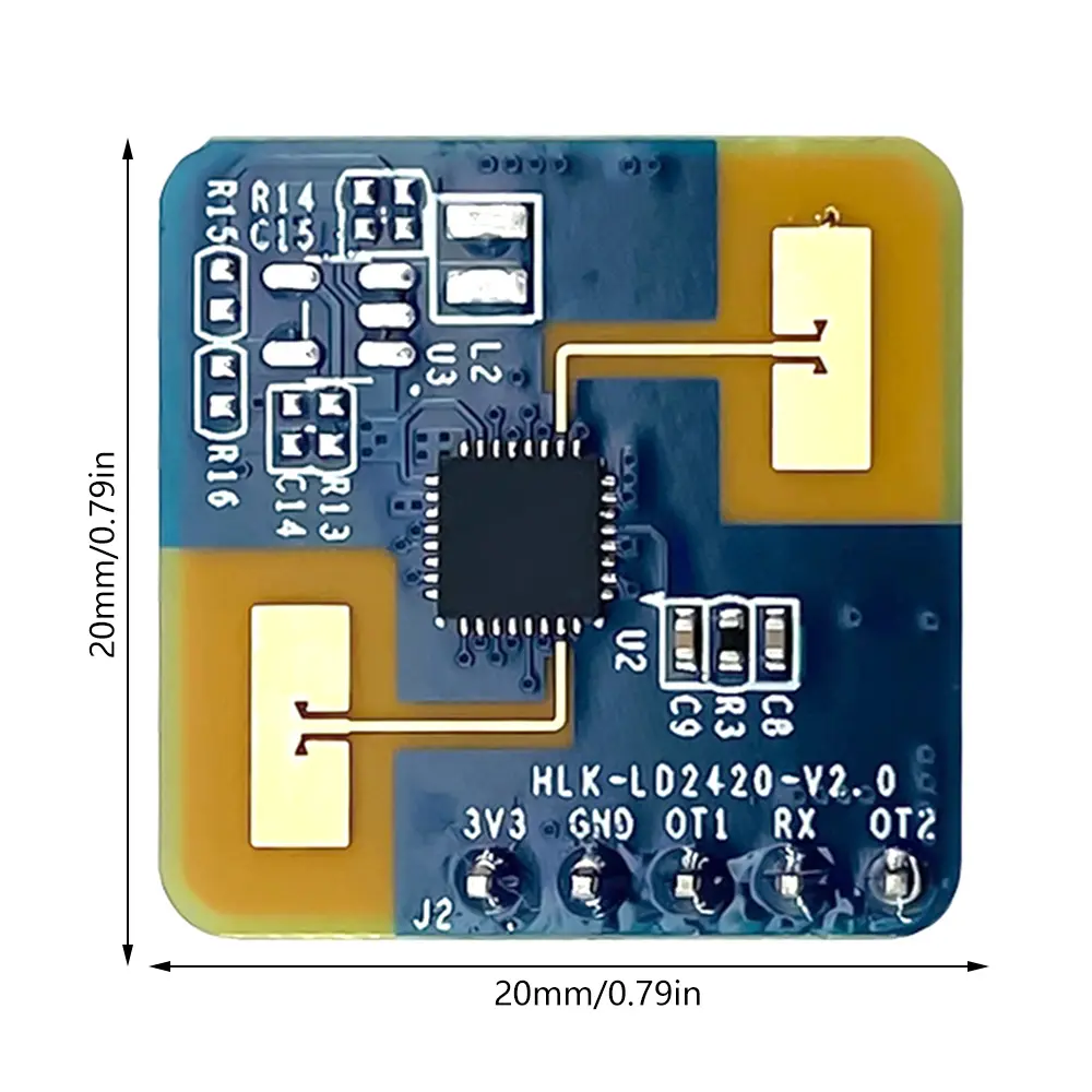 HLK-LD24120 24G Human Presence Radar Sensor High Sensitivity Micro Motion Smart Sensor Non-contact Heartbeat Detection Module