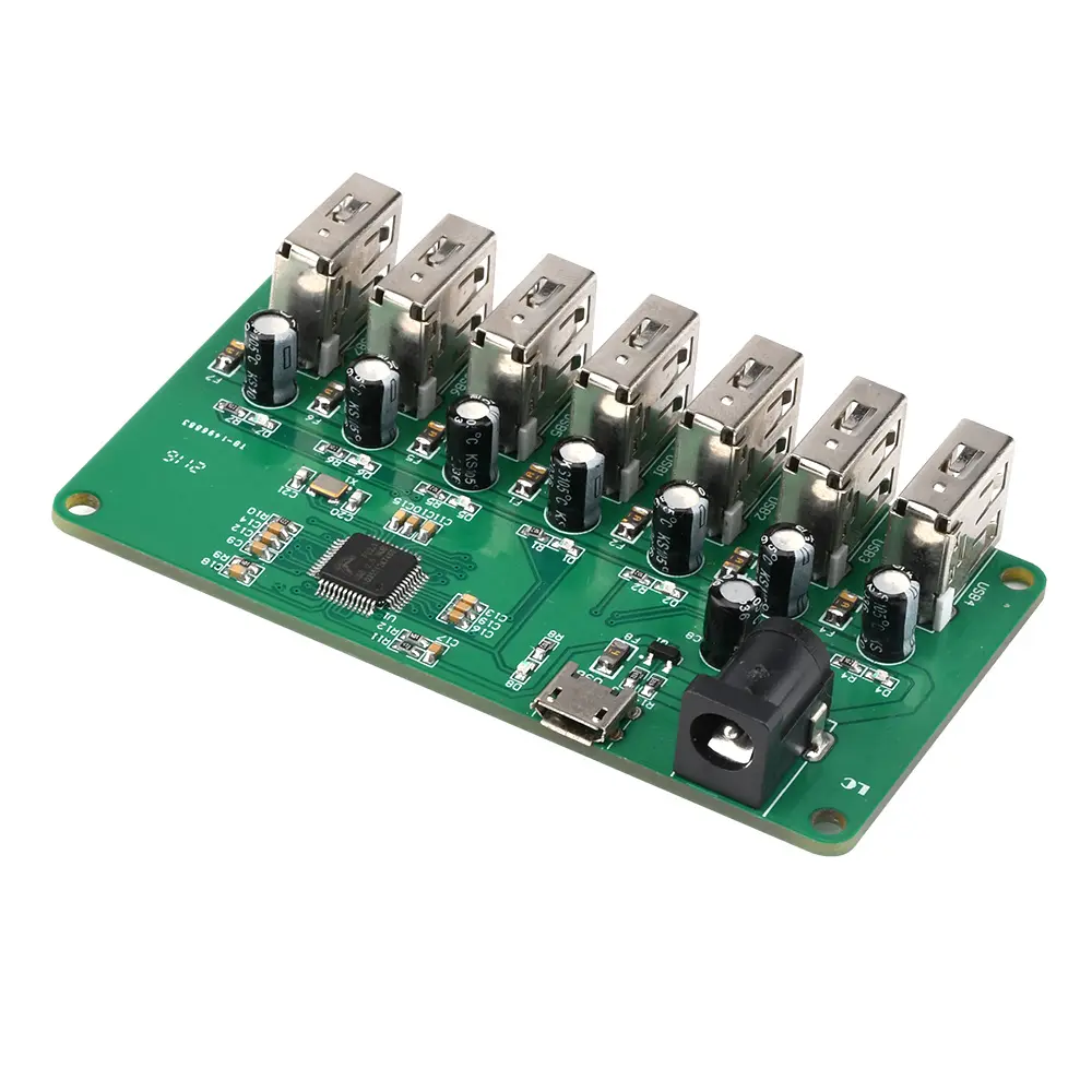 1PCS USB 2.0 HUB Module 1 to 7 Port Hub USB Expansion Board Seven Port Splitter Module Micro USB Type-C DC 5V