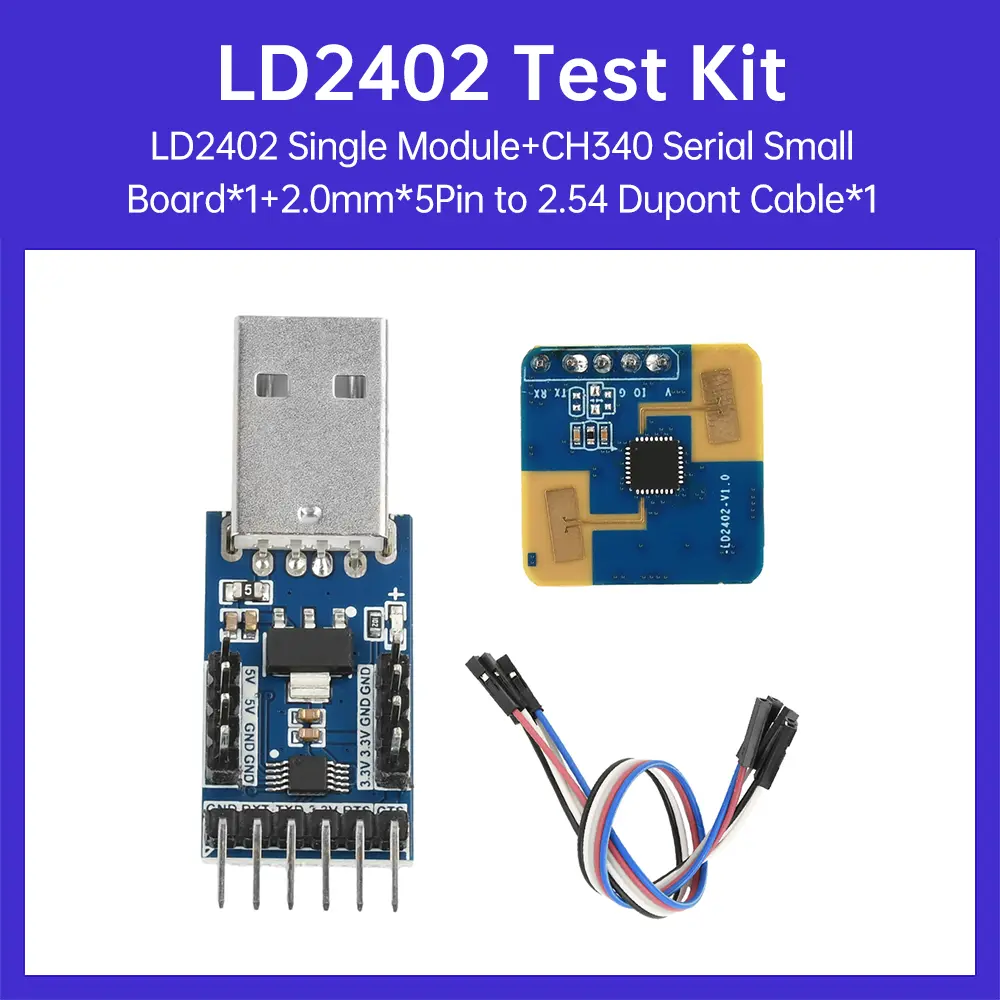 HLK-LD2402 24G Millimeter Wave Sensor Radar Module Human Body Presence Detection Home Automation Motion Sensor Smart Life