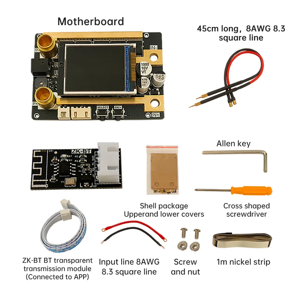 Mini Spot Welder Control Board ZK-XW1 DC12V 18650 Lithium Battery Portable Digital Spot Welding Machine ZK-BT Bluetooth Module