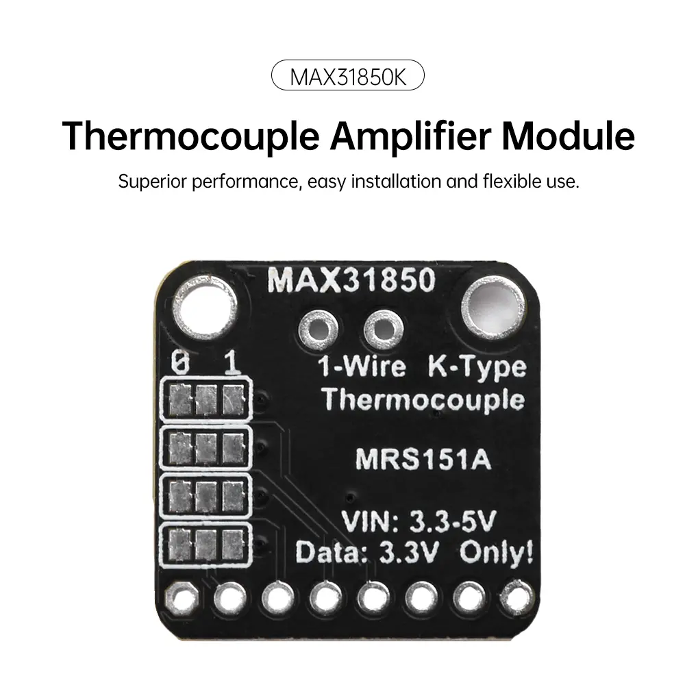 MAX31850 K Type Thermocouple Breakout Board Temperature Sensor Measurement Module MAX31850K 1-Wire Thermocouple Amplifier