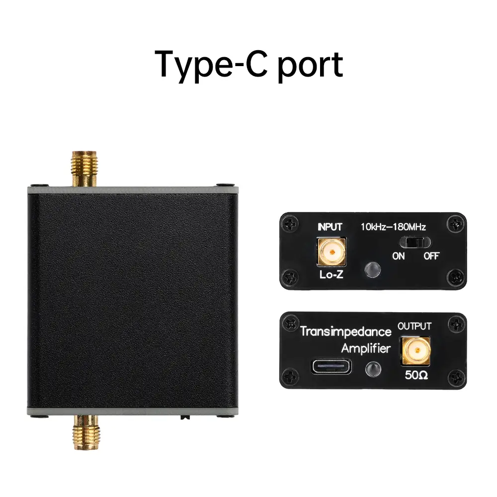 Antenna Converter DC 5V 10k-180MHz Low impedance Converter for Receiving Antenna for Radio Walkie Talkie Type-C