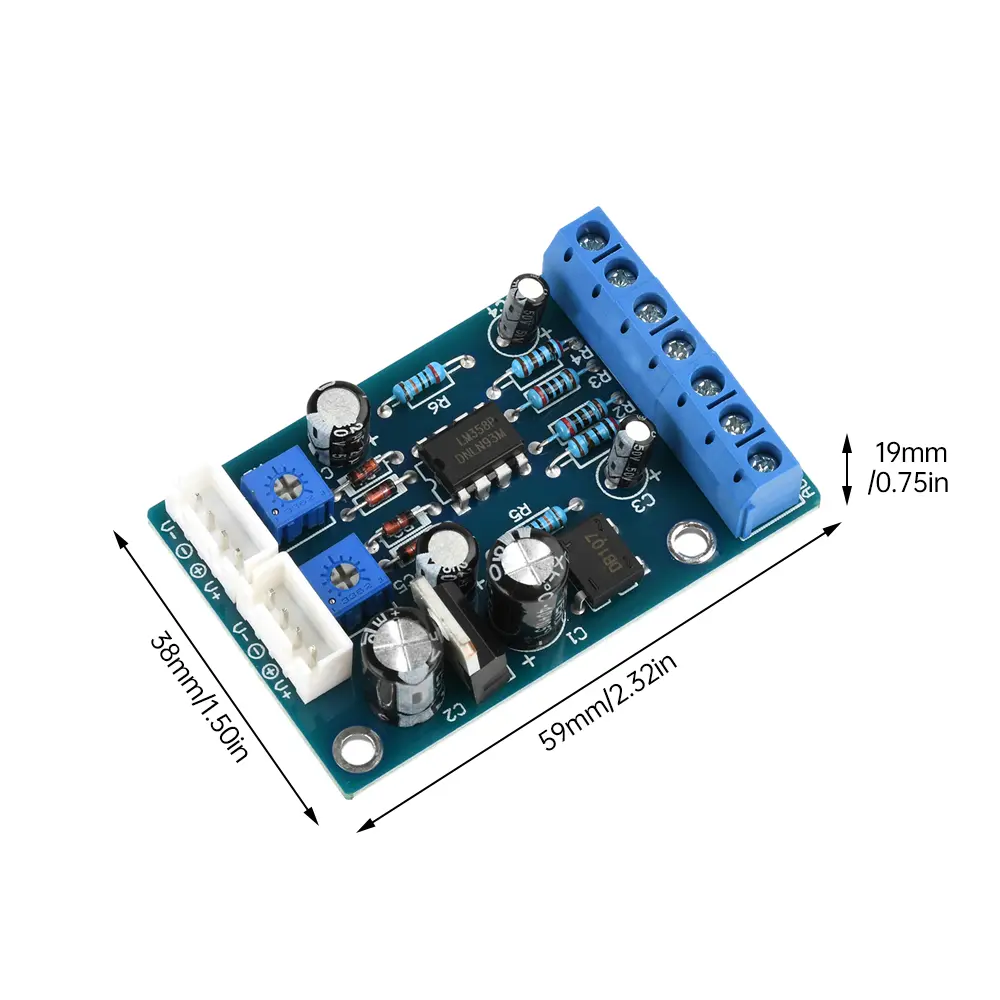 For TA7318P VU Meter Driver PCB Board Stereo Module Pre Amplifier Electronic Tube Db Meter Level Meter Driver Module 3w
