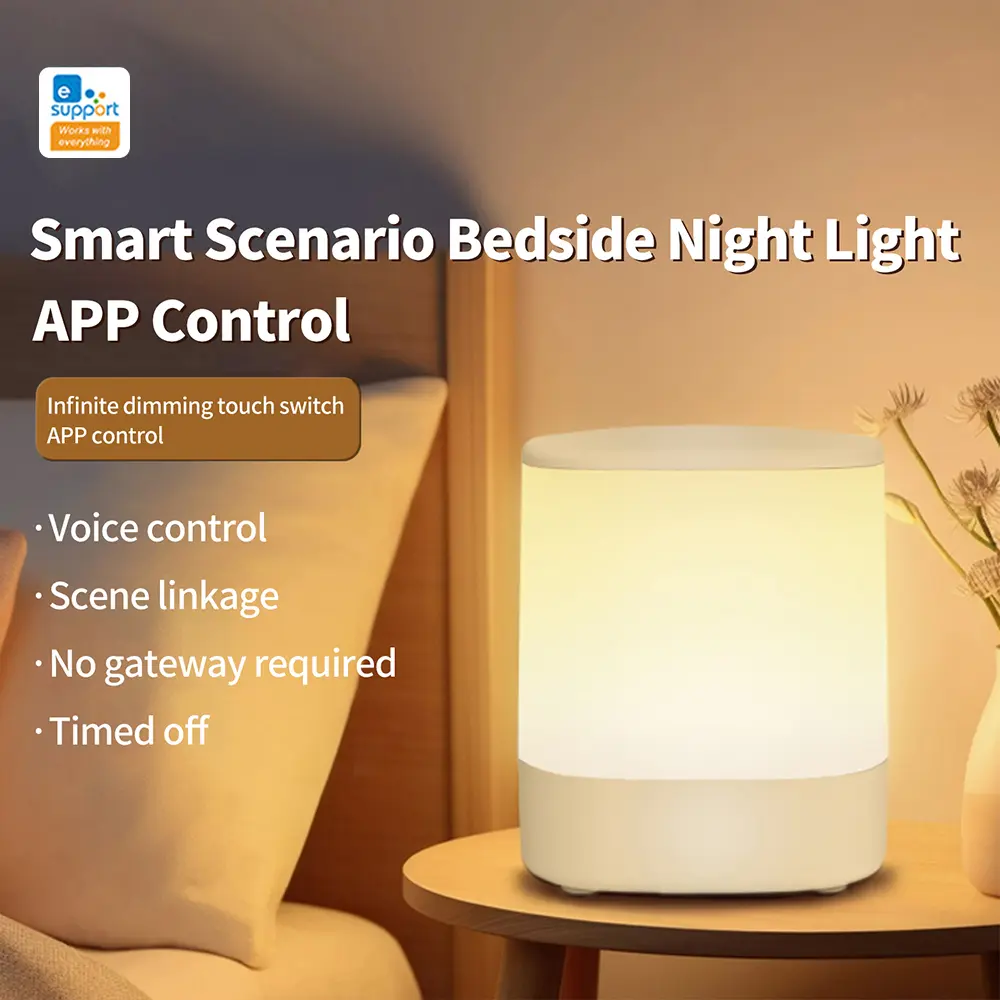 Touch Lamp LED Night Light for Bedrooms Living Room Table Bedside Lamps Rechargeable Warm White RGB Light App Voice Control