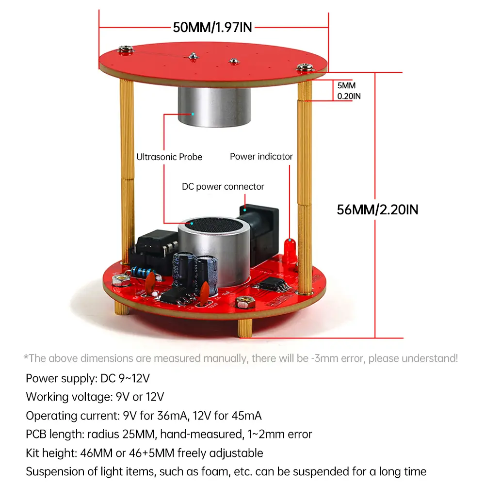 Ultrasonic Suspended Electronic Standing Wave Controller DIY Electronic Kits DIY Soldering Practice Acoustic Suspension Science