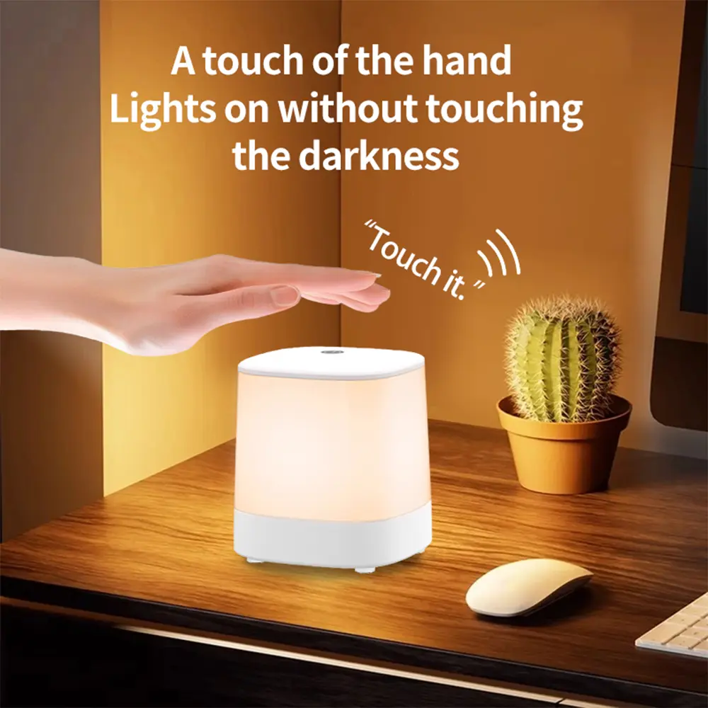 Touch Lamp LED Night Light for Bedrooms Living Room Table Bedside Lamps Rechargeable Warm White RGB Light App Voice Control