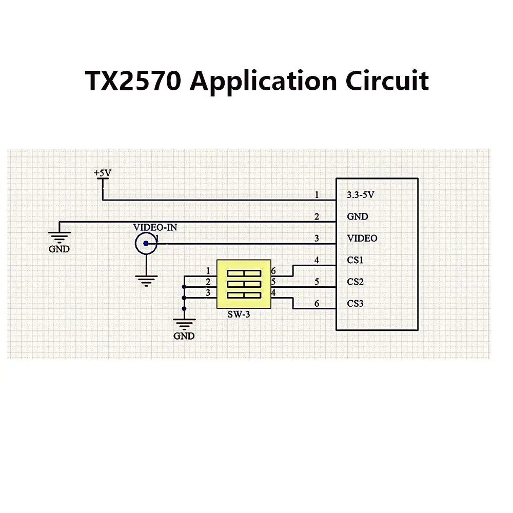 DC 3.3-5.5V 2.4G 50MW TX2570 Transmission Module Wireless Video Transmission Module 2370-2570MHz VCD/DVD/DVB Transmisst