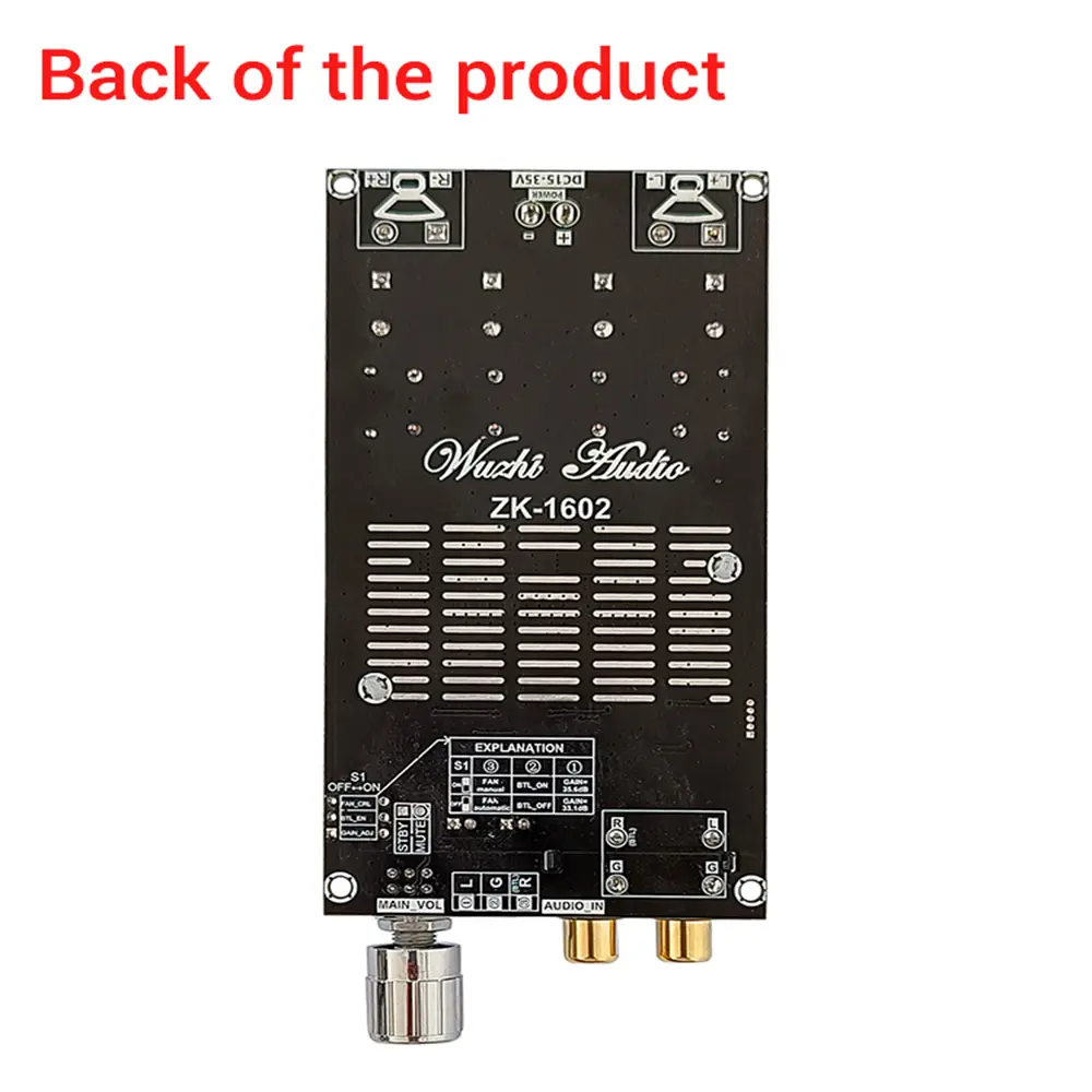 ZK-1602 TDA7498E Digital Power Amplifier Board Dual 160W*160W Single 200W DC15-35V for Elecrtronic Component Tool Accessories