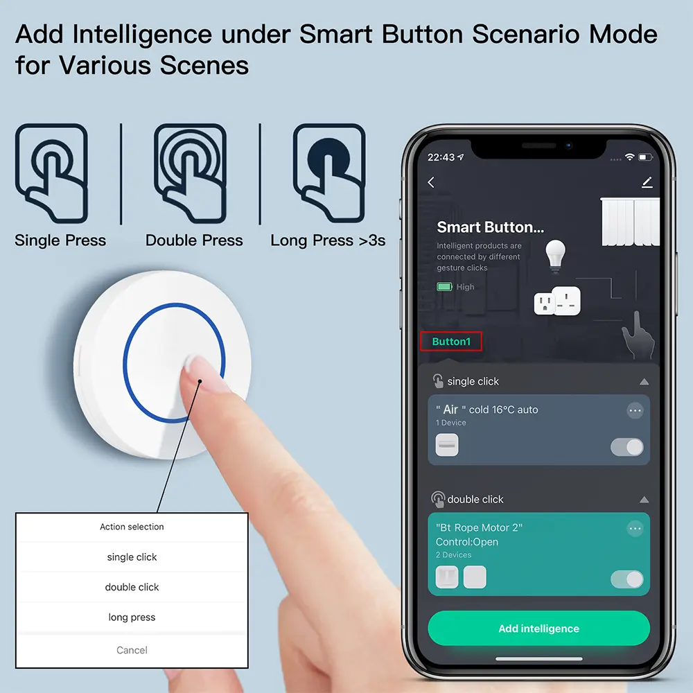 Tuya Zigbee Wireless Switch Button Scene Remote Control On Off Automation Scenario Controller Smart Life Random Stick