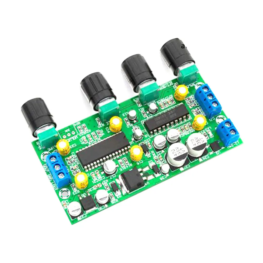 BBE2150 UPC1892T Sound Amplifier Audio Preamplifier Tone Board Balance Treble Bass Preamp with Volume Control EQ Pre-amplifier