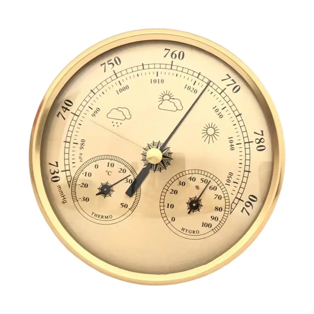 3 In 1 Multifunctional Pointer Type Temperature Humidity Tester Meter Pressure Barometer Hygrometer Thermometer Weather Station