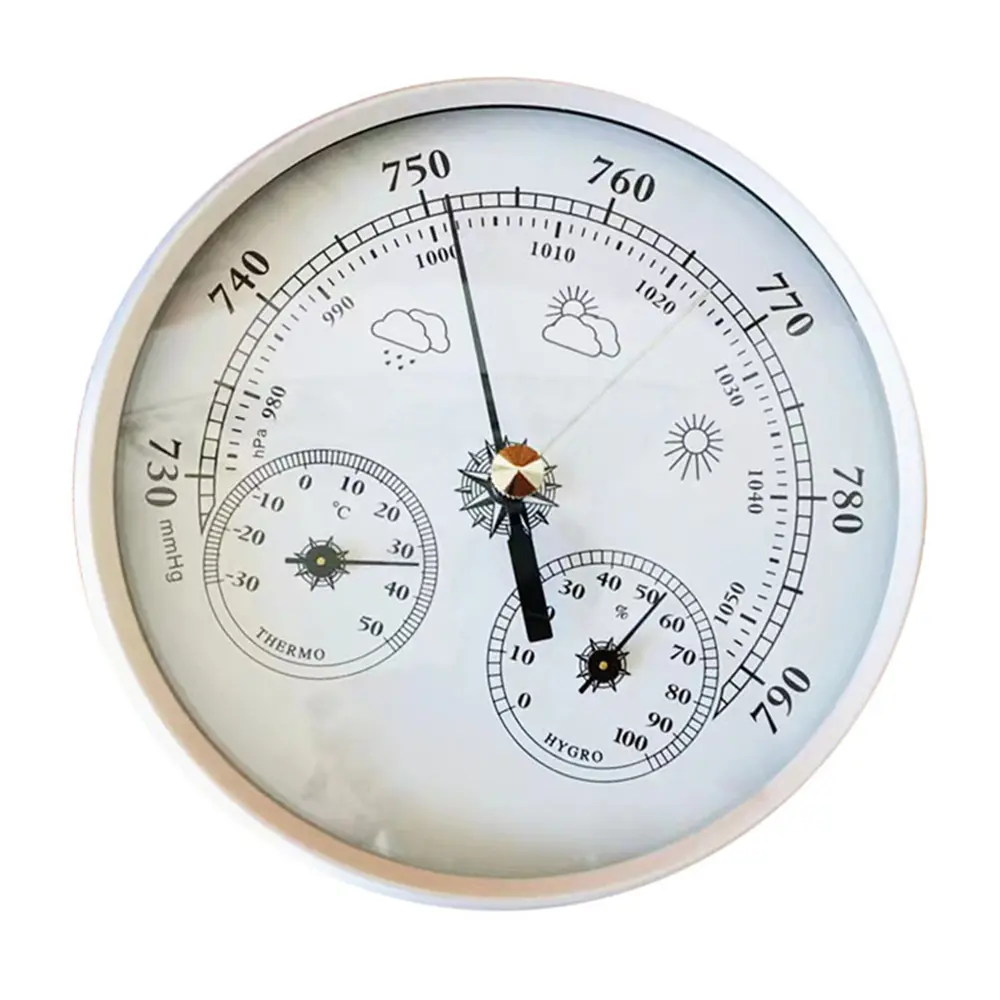 3 In 1 Multifunctional Pointer Type Temperature Humidity Tester Meter Pressure Barometer Hygrometer Thermometer Weather Station