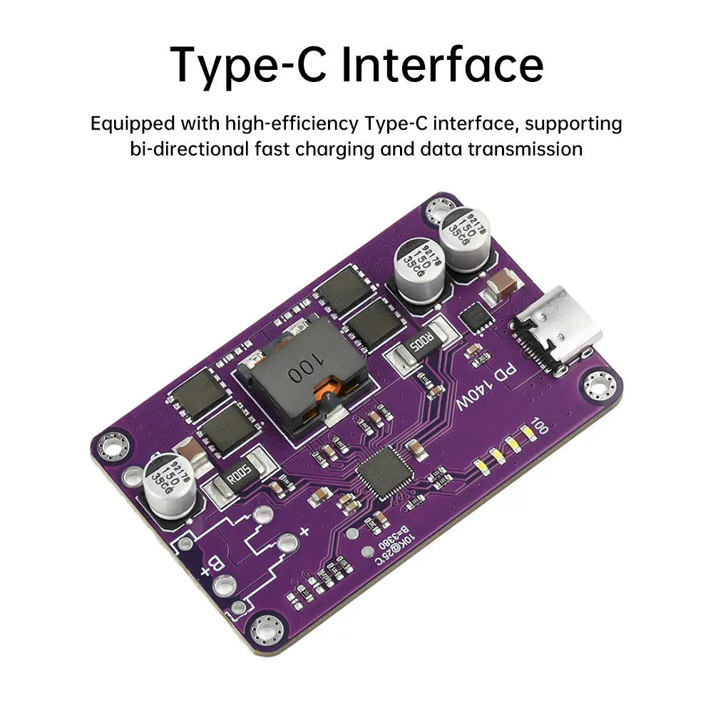 PD3.1 140W Battery Fast Charging Module 3S 4S 5S 6S 12.6/16.8/21/25.2V Quick Charger Board Type-C QC2.0/QC3.0/QC3.0+ FCP AFC SCP