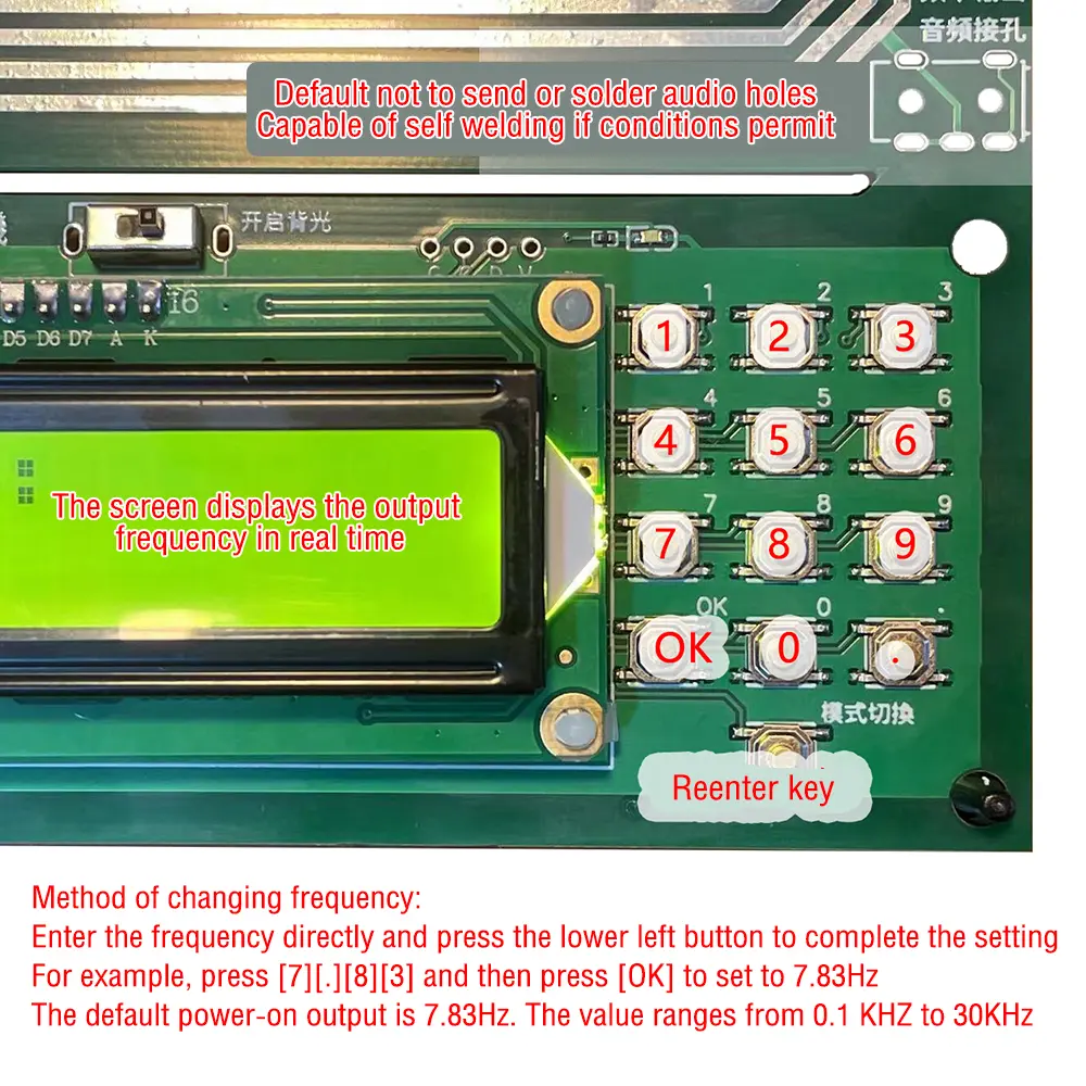 0.01Hz~30000Hz Frequency Modulation Schumann Resonances Wave Generator Pure Sine Frequency Modulation Signal Generator