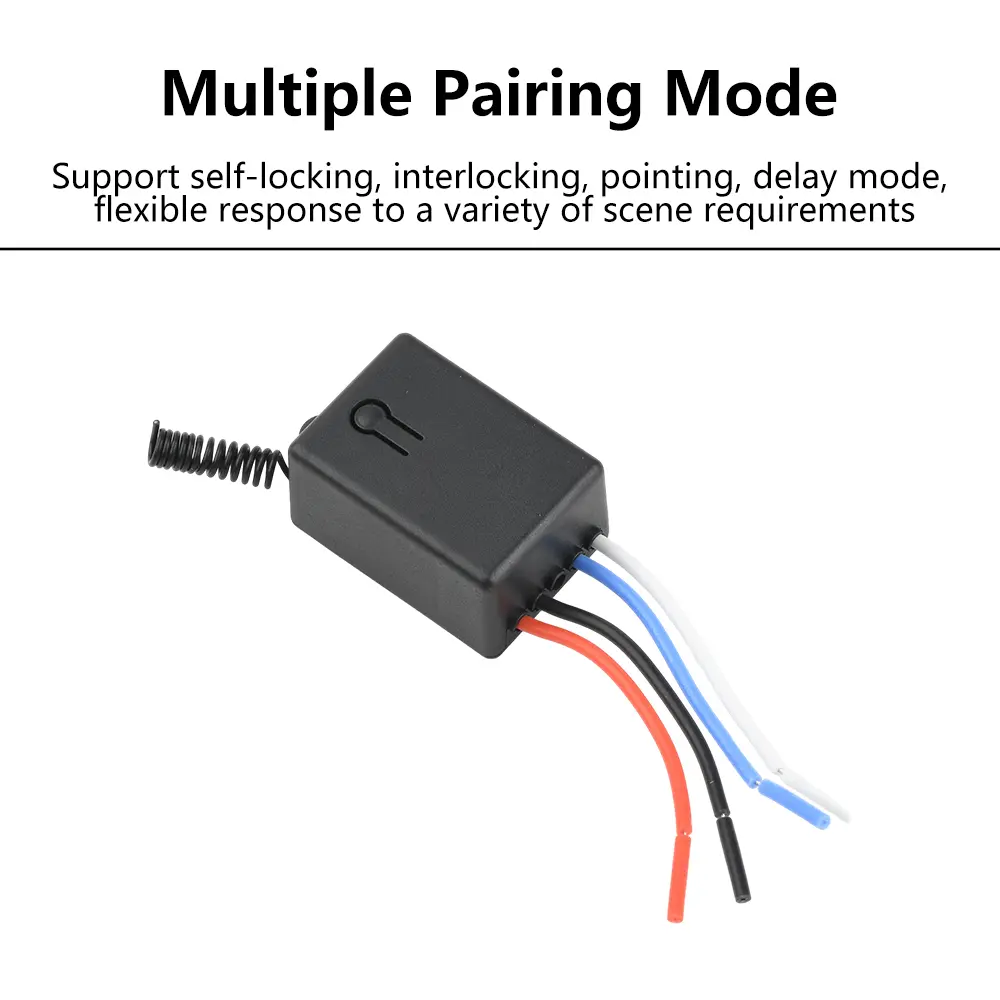 DC5-60V KR2401FB Intelligent Wireless Switch Receiver 433Mhz RF Relay Remote Control On Off Module 10A Self Locking Interlocking