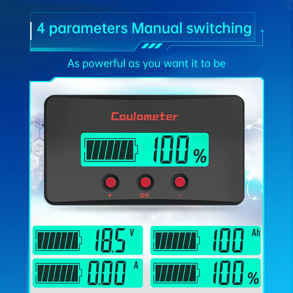 PZEM-035 Battery Level Indicator 12V 10A Universal Battery Capacity Tester Coulomb Meter For Car Batteries Digital Voltmeter
