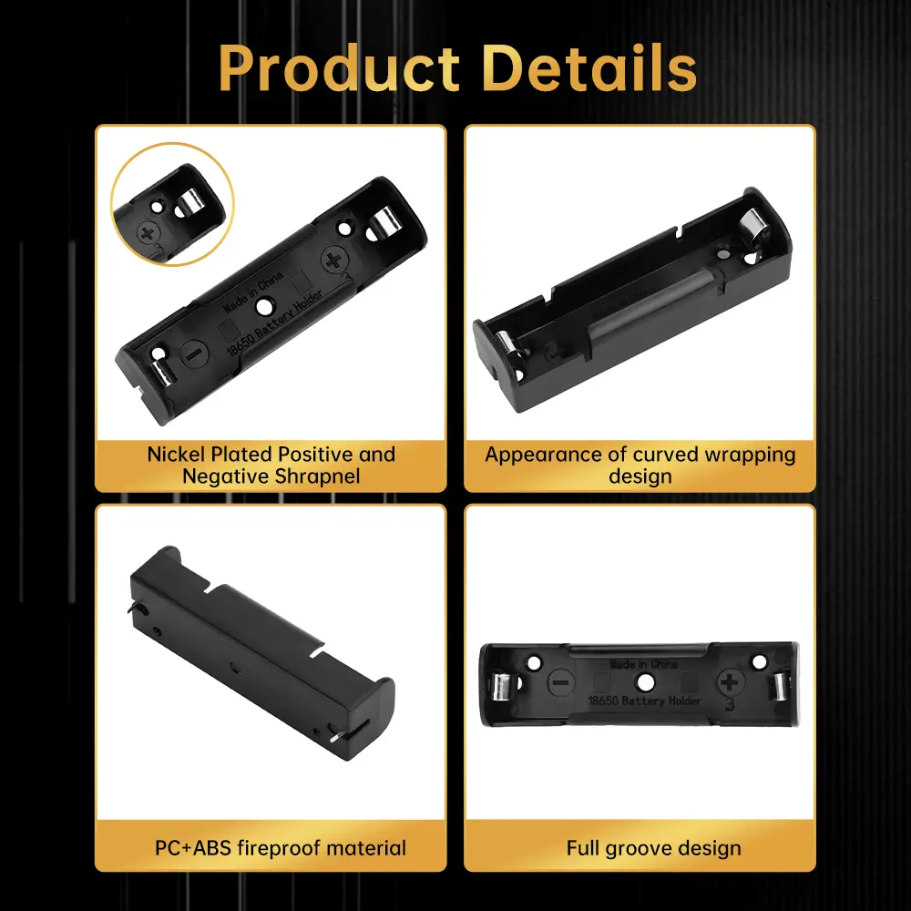 1/5/10PCS 18650 Battery Holder SMD Battery Storage Box Container 1 Slot Battery Case Housing Container Power Bank Case DIY Kit