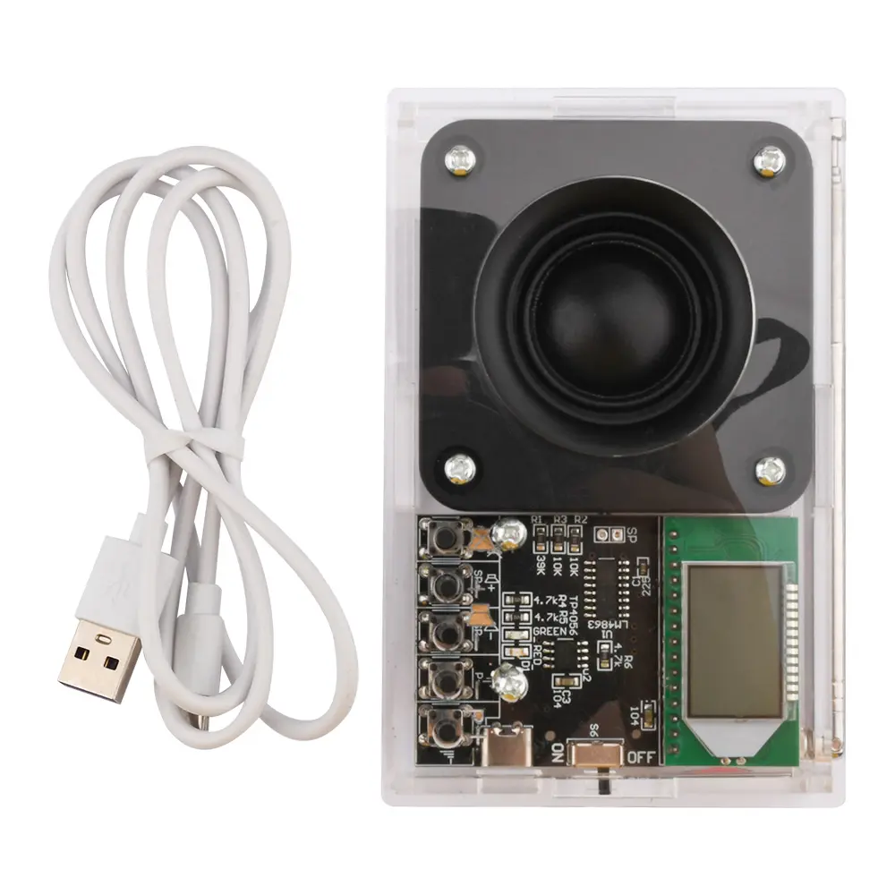 FM Radio DIY Kit FM Radio Receiver 76MHz-108MHz DIY Radio Speaker Kit Frequency Modification LCD Display Soldering Practice