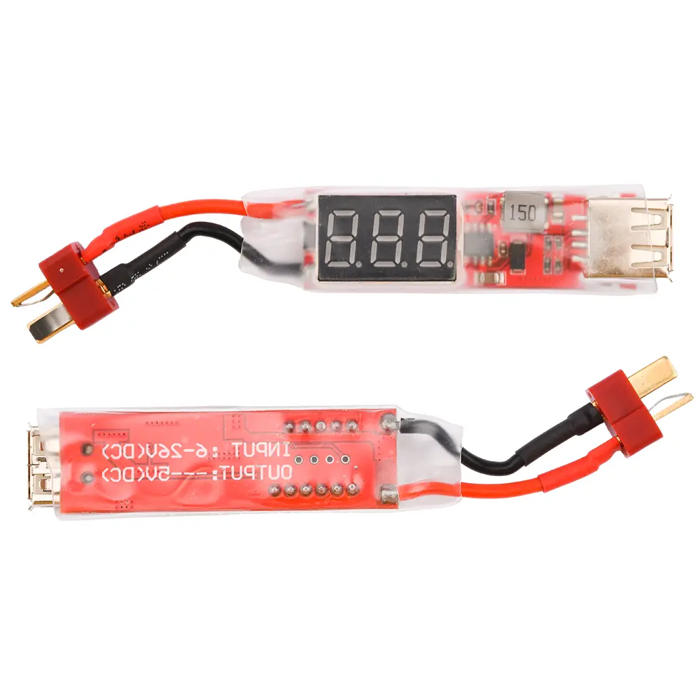2S-6S Lipo Lithium Battery Charger Converter XT60 / T Plug To USB With Voltage Display Adapter Board For Protect Phone Features