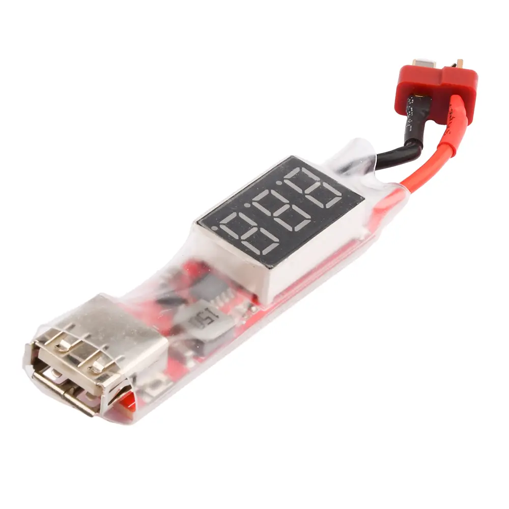 2S-6S Lipo Lithium Battery Charger Converter XT60 / T Plug To USB With Voltage Display Adapter Board For Protect Phone Features