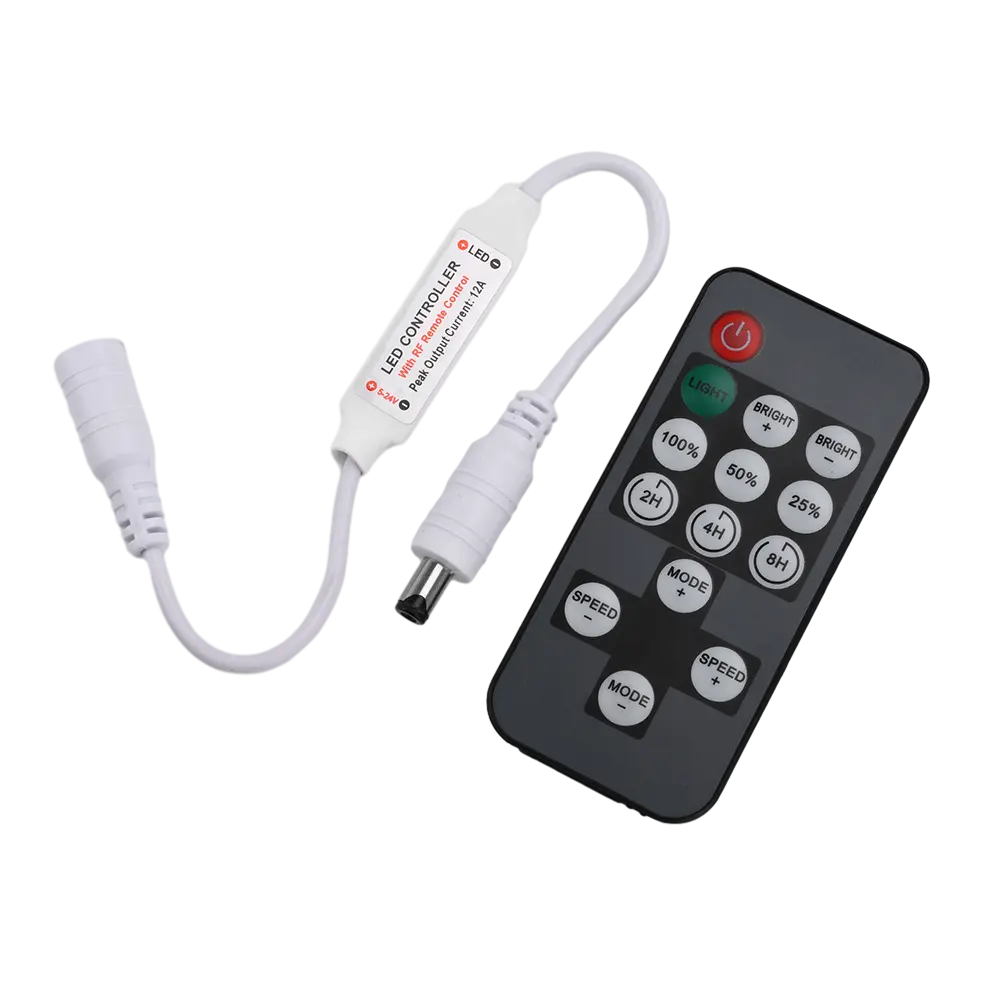 LED Strip Controller Mini Dimmer RF Remote Control For LED Strip Single Color DC 5-12V 14 Key RF Wireless Dimming Switch