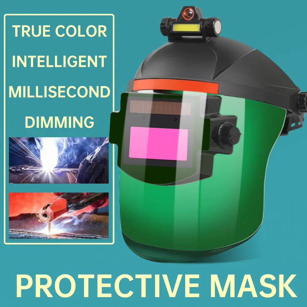 Automatic Dimming Welding Helmet Mask Welder Specific Helmets Soldering Protection Masks Anti Impact Splash True Color Dimming