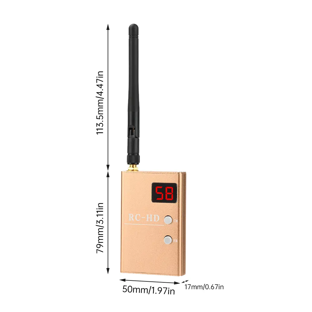 RC832HD RC-HD Wireless Audio and Video Receiver 5.8G 5.8GHz 48CH 48 Channels Receivers With A/V and Power Cables For Quadcopter