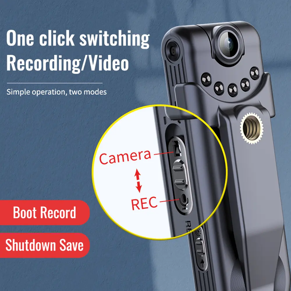 HD 1080P Mini Digital Camera Portable Infrared Night Vision Camcorder Body Cam Outdoor Sports DV Video Recorder Worn Police Cam